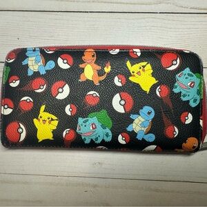 Loungefly Pokemon‎ Themed Wallet - Black with Multicolor Characters